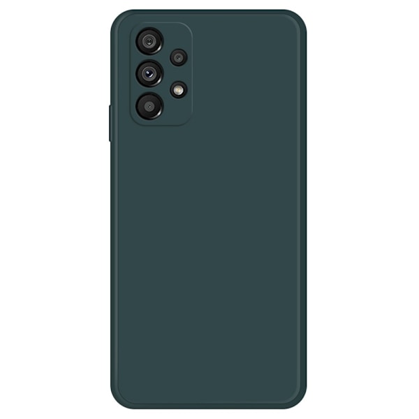 Skråt gummicover mod fald til Samsung Galaxy A73 - Sortliggrøn Green