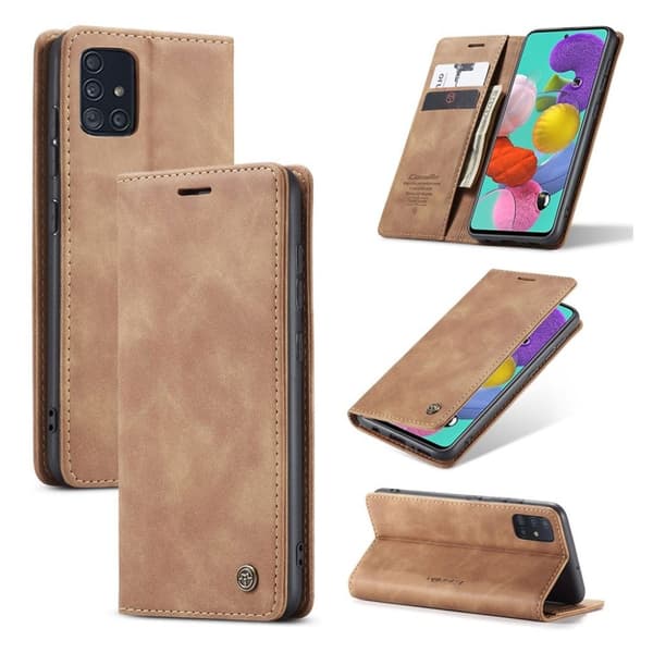 CaseMe Samsung Galaxy A51 Vintage Etui - Brun Brown