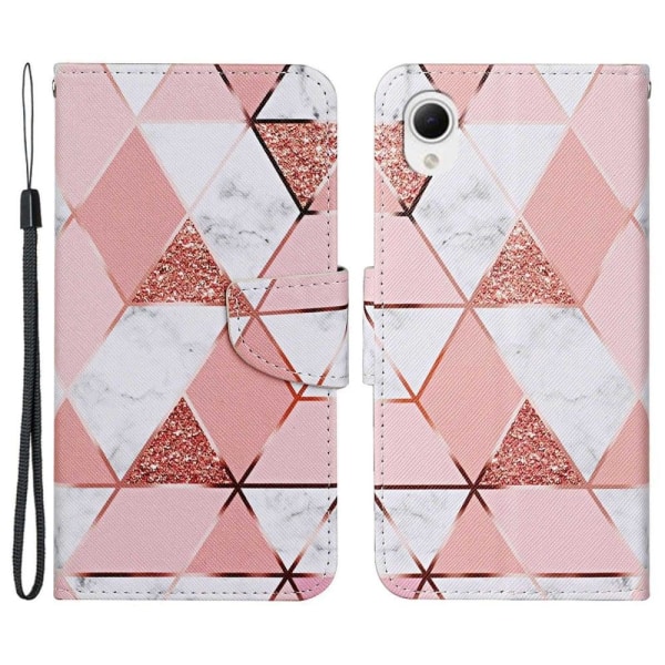 Wonderland Samsung Galaxy A23e Flip Etui - Marmor Mønster Pink