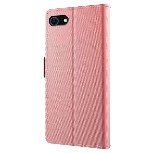 Phone Etui med Make-up Mirror og Slick Design til iPhone Se (2022) / 2020 / 8 / 7 - Rose Gull Pink