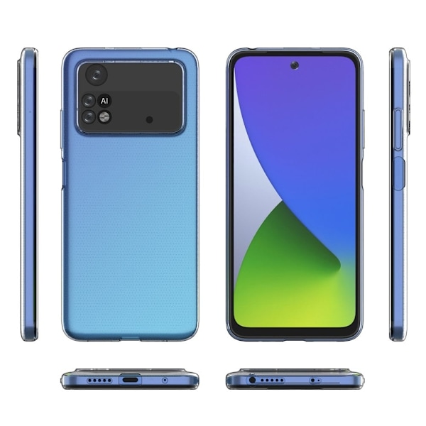 Erittäin ohut läpinäkyvä kotelo Xiaomi Poco M4 Pro:lle Transparent