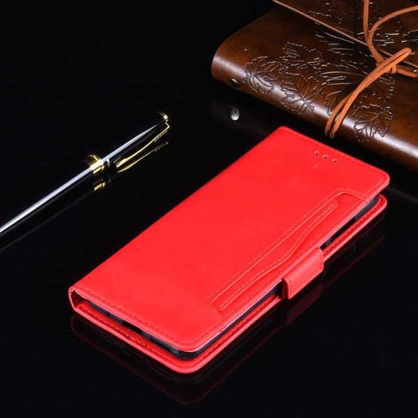 Stilfuldt Læder Etui med Pung til Xiaomi 11T / 11T Pro - Rød Red