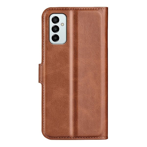 Hållbart konstläder Samsung Galaxy M23 fodral med plånbok - Brun Brun