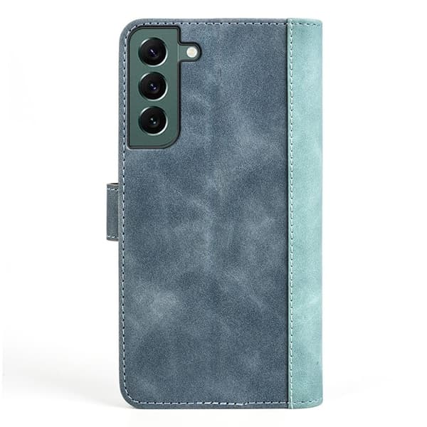 Tofarget lærdeksel for Samsung Galaxy S22 Plus - Blå Blue