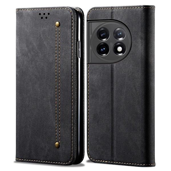 Jeans OnePlus 11R Läppäkotelo - Musta Black