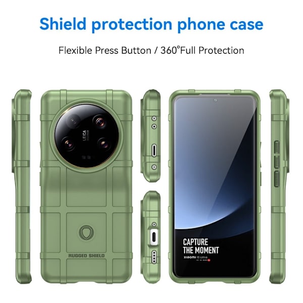 Rugged Shield Xiaomi 13 Ultra skal - Grön Grön