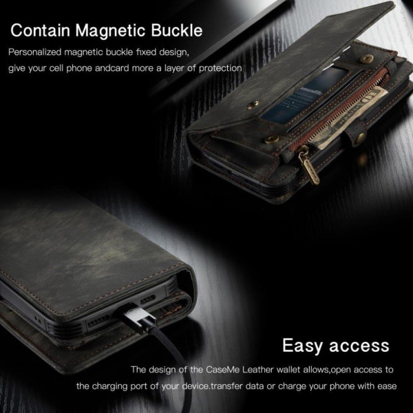 CaseMe iPhone 12 Pro Max 2in1 Wallet - Black Black