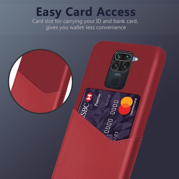 Bofink Xiaomi Redmi Note 9 Card kuoret - Punainen Red