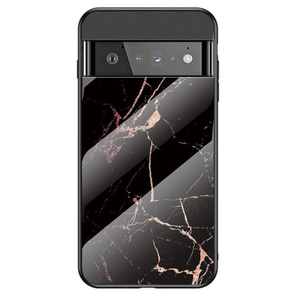 Fantasy Marmor Google Pixel 7 Pro skal - Guld Svart Marmor Svart