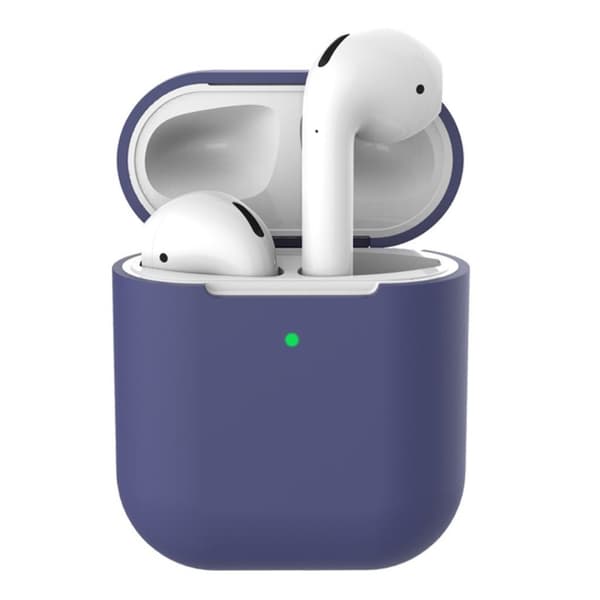 Apple Airpods silikon ladeenheten - Dark Blue Blue