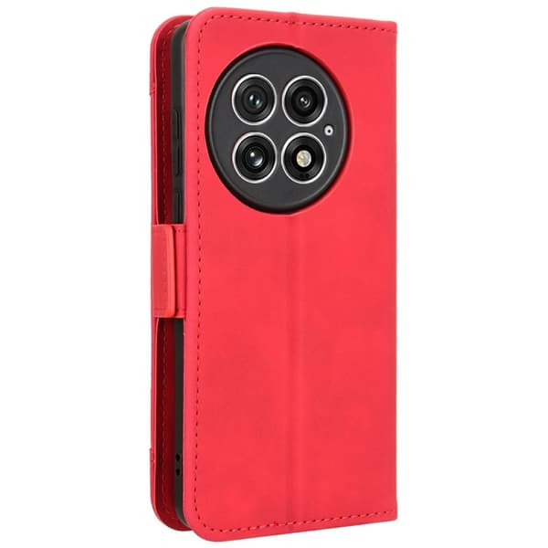 Lommebok-etui i moderne skinn-design OnePlus 13 - Rød Red