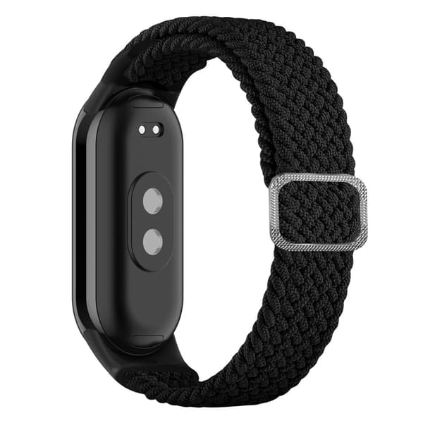 Xiaomi Smart Band 8 elastisk nylon flettet stil stropp - Svart Black