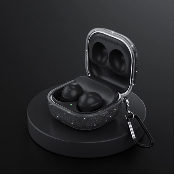Samsung Galaxy Buds2 Pro / Buds2 / Pro glitrende stil cover - Gennemsigtig Sort Black