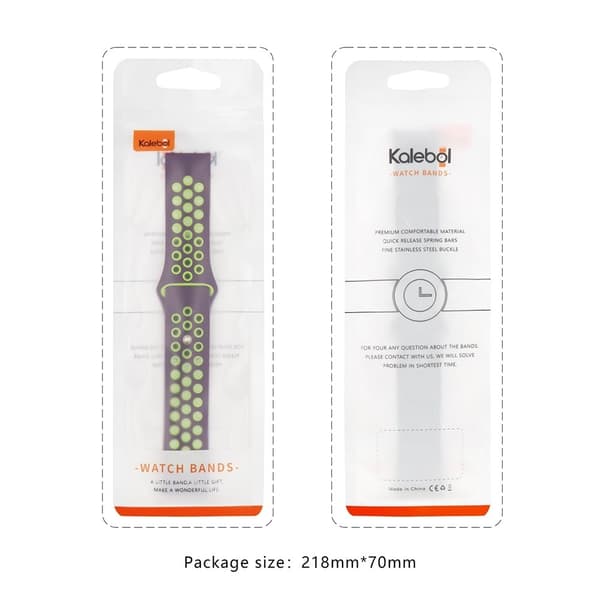 KALEBOL Apple Watch Series 49mm - 45mm - 44mm - 42mm Universal Silikon Klockarmband - Blå + Regnbåge multifärg