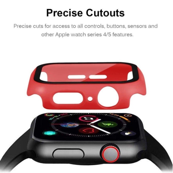 Apple Watch Series 5 / 4 44mm kestävä matta kehys - Punainen Red