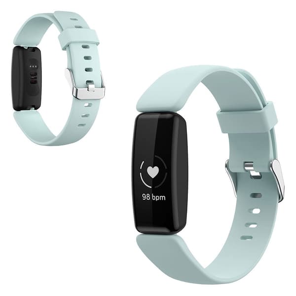 Fitbit Inspire 2 silikonarmbånd - Babyblå Størrelse: L Blue