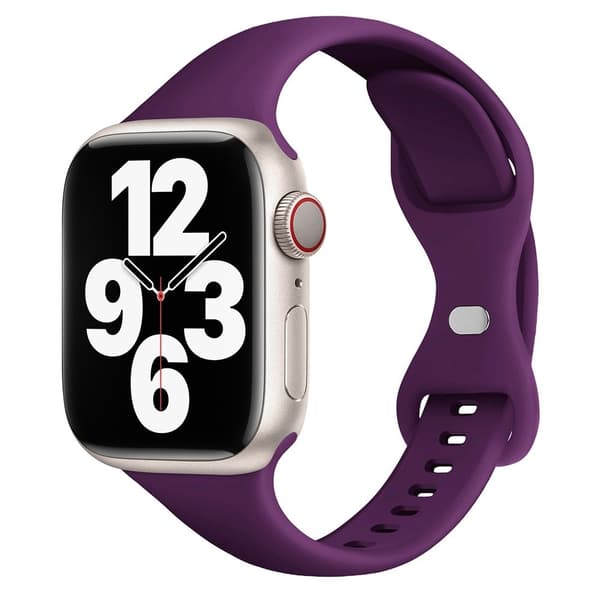 Apple Watch 49mm / 45mm / 44mm / 42mm silikone urrem - Mørklilla Purple