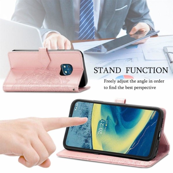 Mandala läder Nokia XR20 fodral - Rosa Rosa