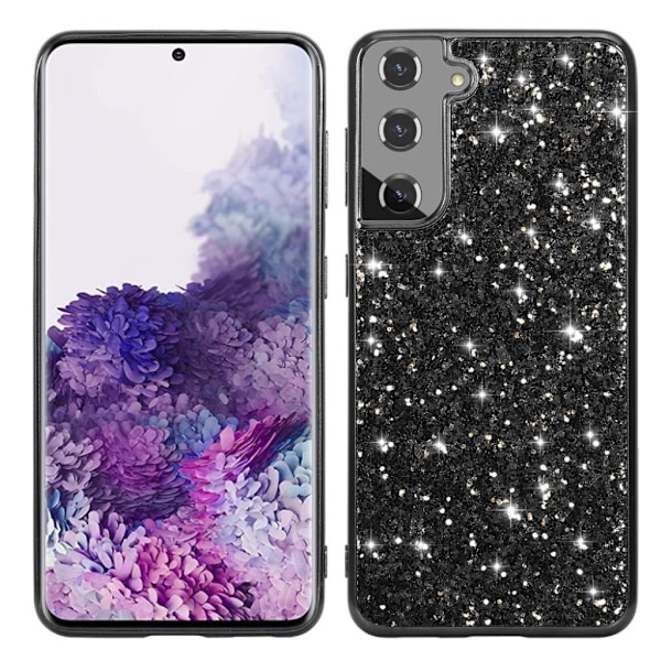 Glitter Samsung Galaxy S21 Plus Etui - Sort Black