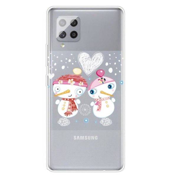 Christmas Samsung Galaxy A42 5G fodral - Heart Vit