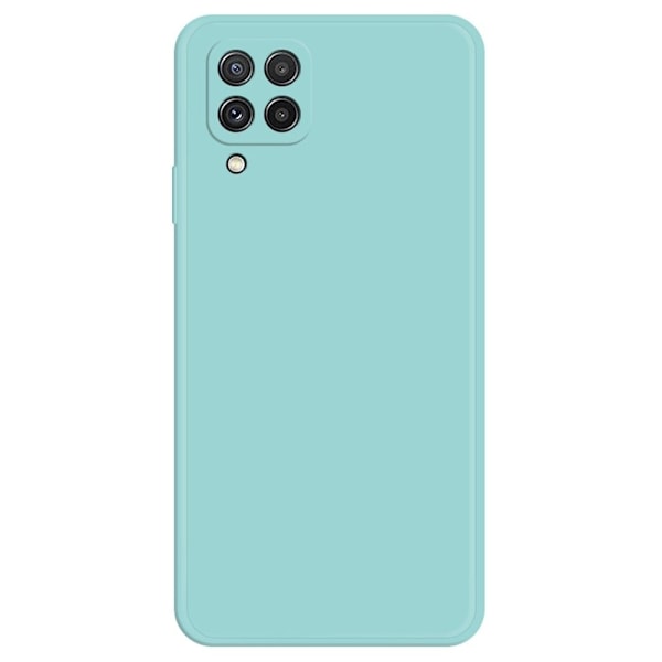 Avfasat gummerat droppskydd för Samsung Galaxy A22 4G - Cyan Grön