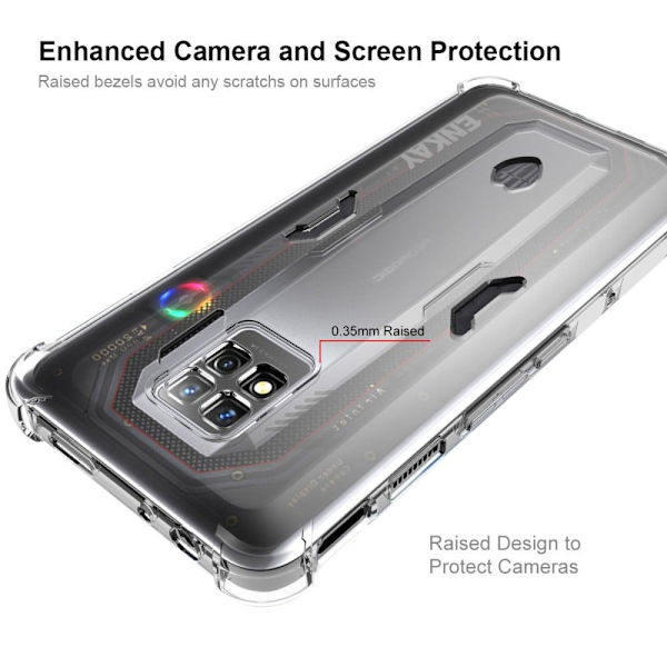 ENKAY genomskinligt droppsäkert fodral för ZTE nubia Red Magic 7 Pro Transparent