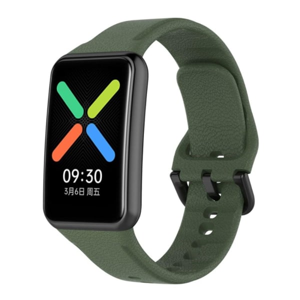 Oppo Watch Free klockarmband i silikon - Mörkgrön Grön