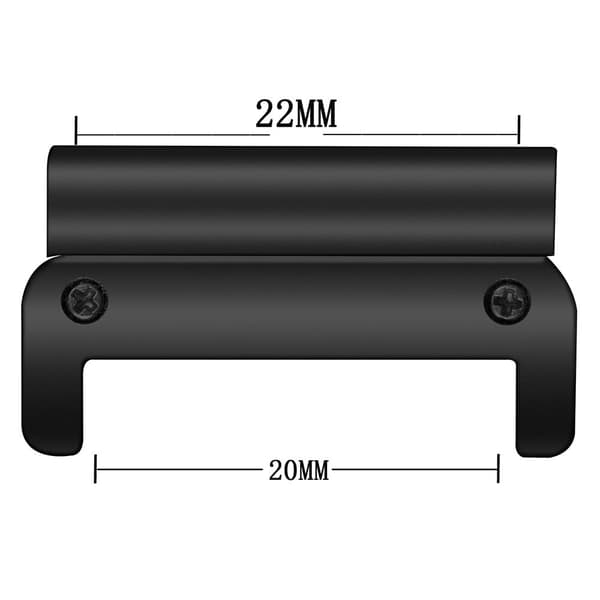 1 Bumpresistent Garmin Fenix 5 / 5X / 6 / 6X / 7 Watch Strap Adapter Quick Release 22mm Watchband Connector - Sort Black