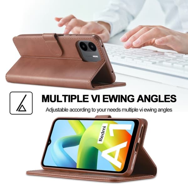 LC.IMEEKE Xiaomi Redmi A1 Flippetui - Brun Brown