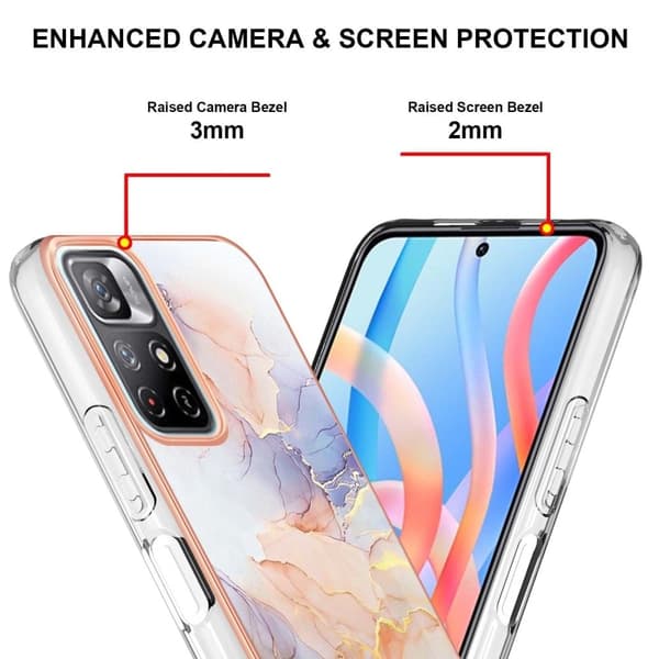 Marble Xiaomi Redmi Note 11T 5G Etui - Milky Way Klinkekule White Multicolor