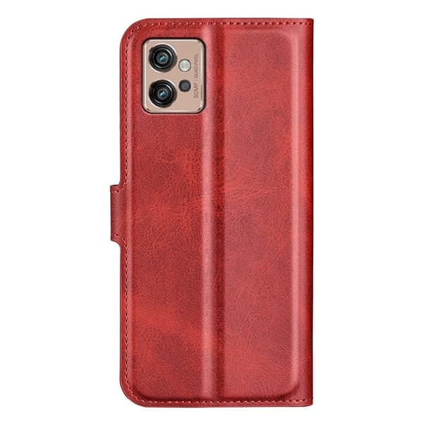 Lompakko Nahkakotelo For Motorola Moto G32 - Punainen Red