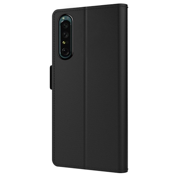 Phone Suojakotelo With Make-up Mirror And Slick Design For Sony Xperia 1 II - Musta Black