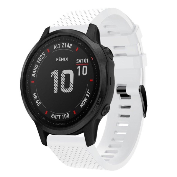 Garmin Fenix 6S klockarmband i silikon - Vit Vit