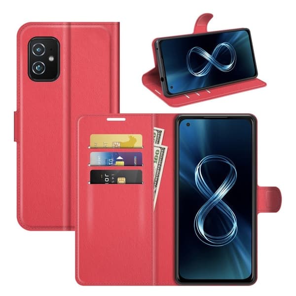 Classic Asus Zenfone 8 flip kuoret - Punainen Red