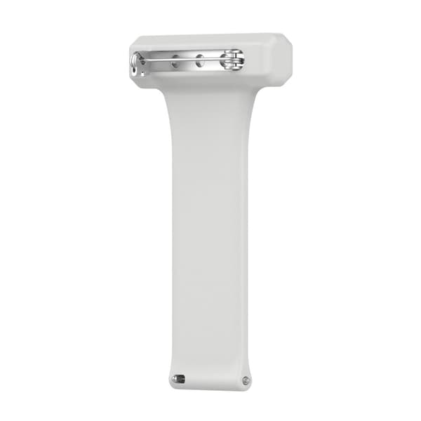 20mm Universal pin stil silikone hængende ur hængende rem - Lysegrå Silver grey