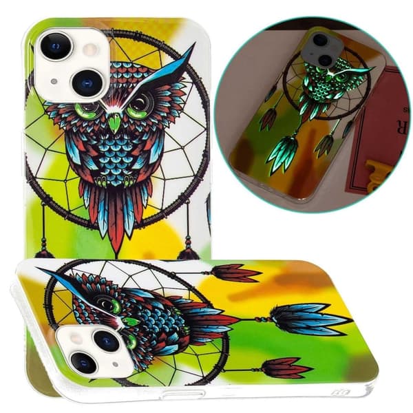 Deco iPhone 14 Etui - Ugle Multicolor