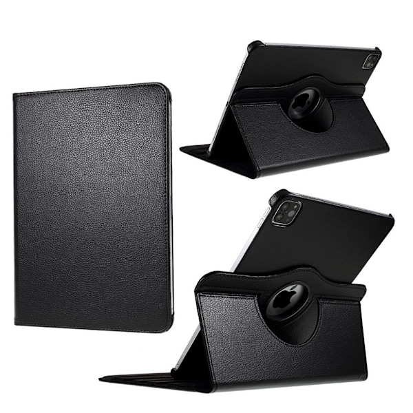 iPad Air (2020) 360 grader rotatable läder fodral - svart Svart