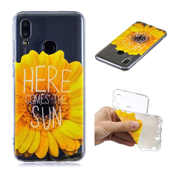 Huawei P Smart 2019 kuosi suojakotelo  - Auringonkukka Yellow