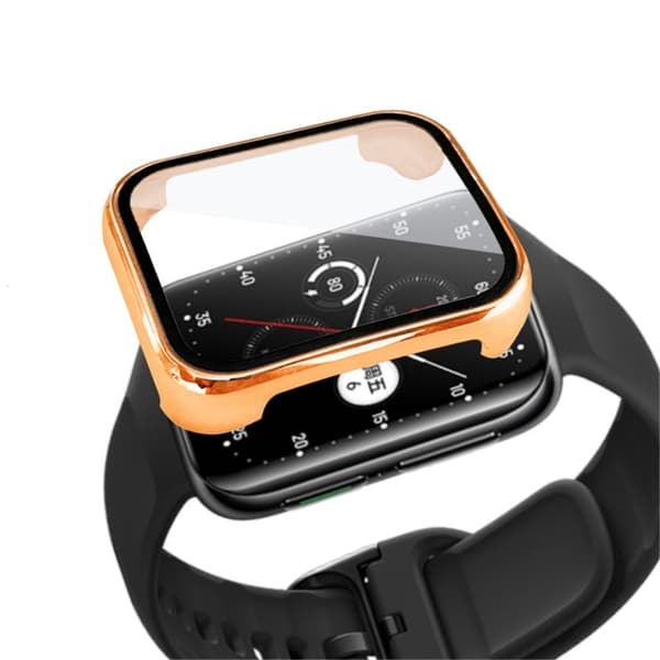 Oppo Watch 2 (46mm) protective cover with tempered glass - Rose Gold Guld