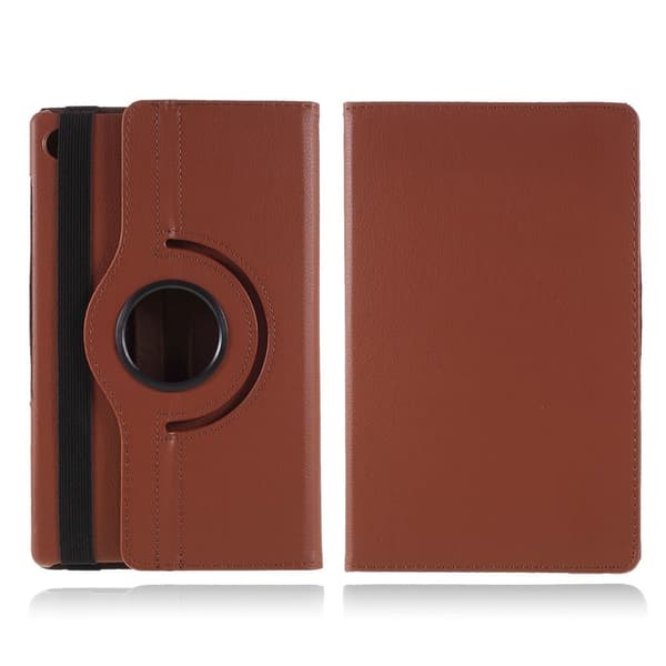 Lenovo Tab M10 HD Gen 2 360 graders roterbart läderfodral - Brun Brun