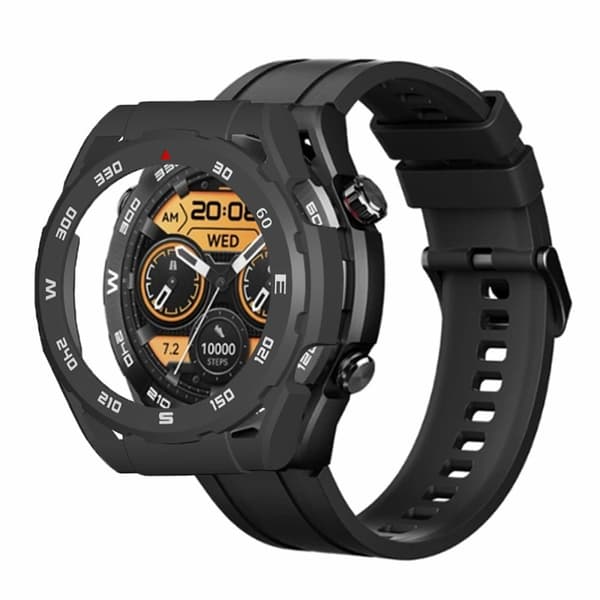 Haylou Watch R8 Hard Bumpresistent Watch Frame Case Scratch Resistant Cover - Sort / Rød / Hvid White