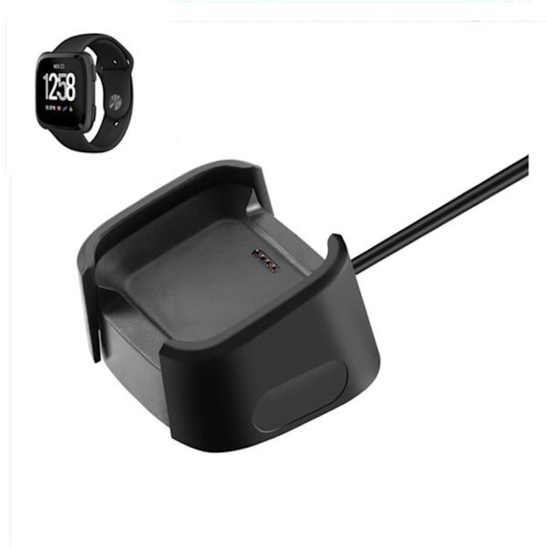 Fitbit Versa 2 USB-docka för snabb laddning Svart