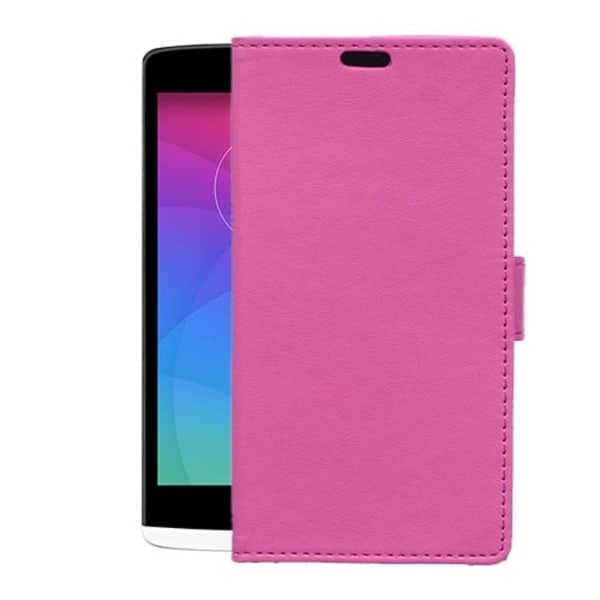 Mankell LG Leon Læder Etui Med Stander - Hot Pink Pink