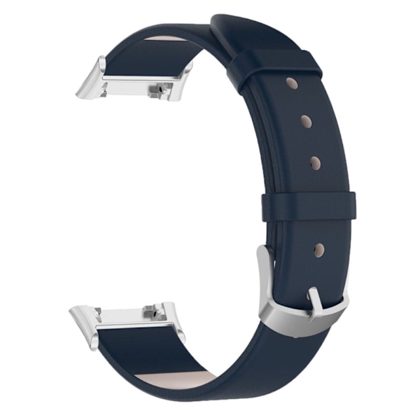 Oppo Watch Free urrem i læder - Mørkeblå Blue