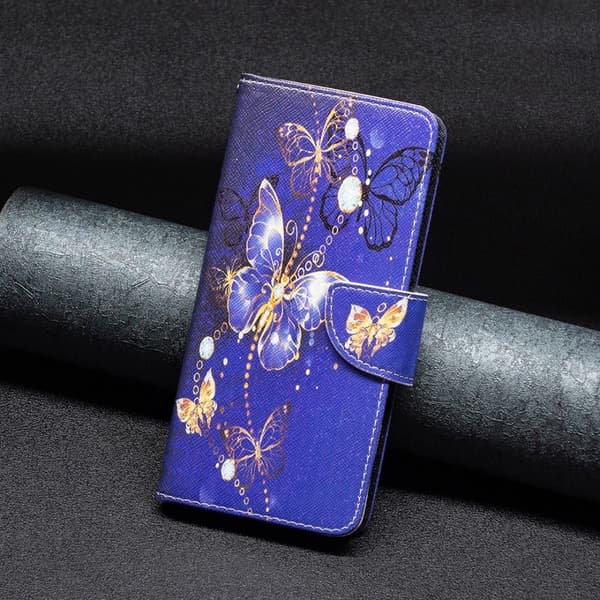 Wonderland Xiaomi Redmi Note 13 flip etui - Lilla Sommerfugle Purple