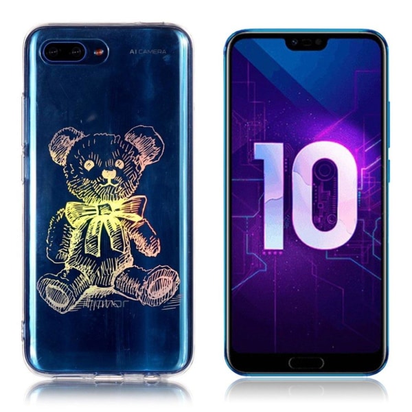 Huawei Honor 10 mobilskal silikon tryckmönster - Björn multifärg