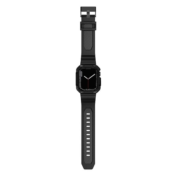 Apple Watch (41 mm) karbonfiberdeksel med klokkerem - Svart Black