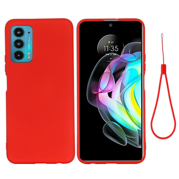 Matte Liquid Silikone Cover til Motorola Edge 20 - Rød Red