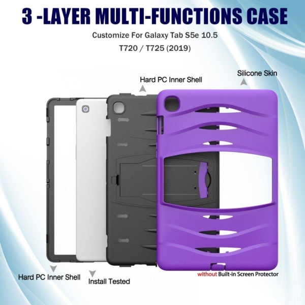 Samsung Galaxy Tab S5e stødsikker silikone hybrid etui - Lilla Purple