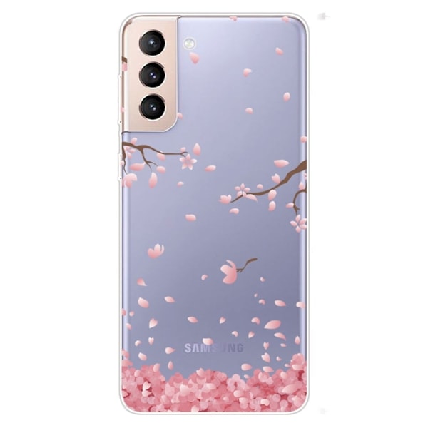 Deco Samsung Galaxy S22 Plus Etui - Rosa Blomst Pink